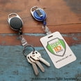 thumbnail image 5 of 5 Pack - Premium Badge Reel with Carabiner & Belt Clip - Dual Clip Retractable ID Holder with Reinforced Vinyl Strap Clip to Attach Access Key Card, Keychain or Name Tag by Specialist ID (Royal Blue), 5 of 7
