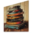 thumbnail image 2 of Designart "Vintage Vibes of Vinyl Records II" Music Print on Natural Pine Wood, 2 of 5