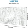 thumbnail image 3 of BESTSKY Large Gaming Mouse Pad with Stitched Edges, Minimalist Topographic Map Desk Mat, 3mm Thick Non-Slip Rubber Base Mice Pad for Gamer, Office & Home, 31.5 X 11.8 Inch, 3 of 4