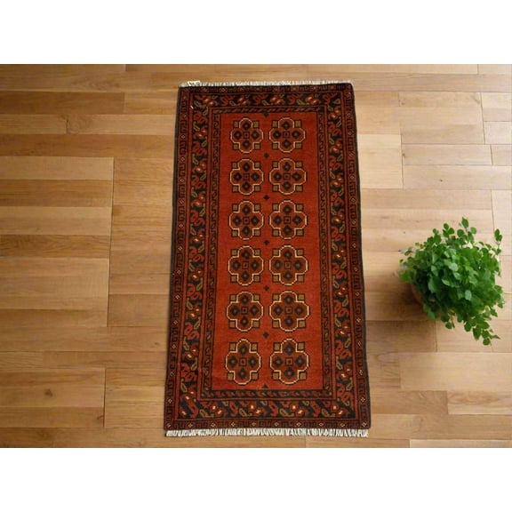 2 X 3 Khall Tribal Handmade Wool Rug # 12394