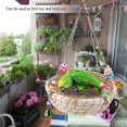 thumbnail image 2 of Bird Swing Nest, Natural Straw Nest Bird Swing Toy With Bells Bird And Small Animal Toy, 2 of 5
