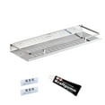 thumbnail image 2 of Bathroom Storage Shelf Wall Mounted  Good Load-bearing  Punch Free  Corrosion Resistant  with Fence  Stainless-Steel Kitchen Bathroom Storage Rack Wall Shelf for Bathroom, 2 of 8