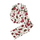 thumbnail image 4 of Puyaiuu Women 2 Piece Christmas Satin Pajama Set Cute Print Long Shirt Loose Shorts Matching Set Loungewear Gift, 4 of 5