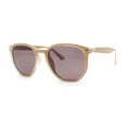 thumbnail image 2 of Mens Polarized Thin Plastic Horn Rim Hipster Rectangle Retro Sunglasses Beige - Brown, 2 of 4