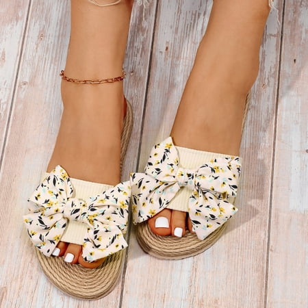 

Daznico Slippers for Women Women Colorful Flowers Flat Colorful Flowers Beach Slippers Slip On Slippers Flat Open Toe Summer Casual Sandals Beach Slippers Beige 10