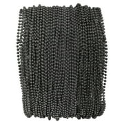 Mardi Gras Krewe Black Mardi Gras Beads 33-Inch 72-Pack