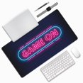 thumbnail image 2 of DouZhe Large Mouse Pad, Game On Neon Signs Non-Slip Waterproof Rubber Keyboard Office Desk Pads Mousepad, 29.5 x 15.8 inches 3mm Thick, 2 of 7