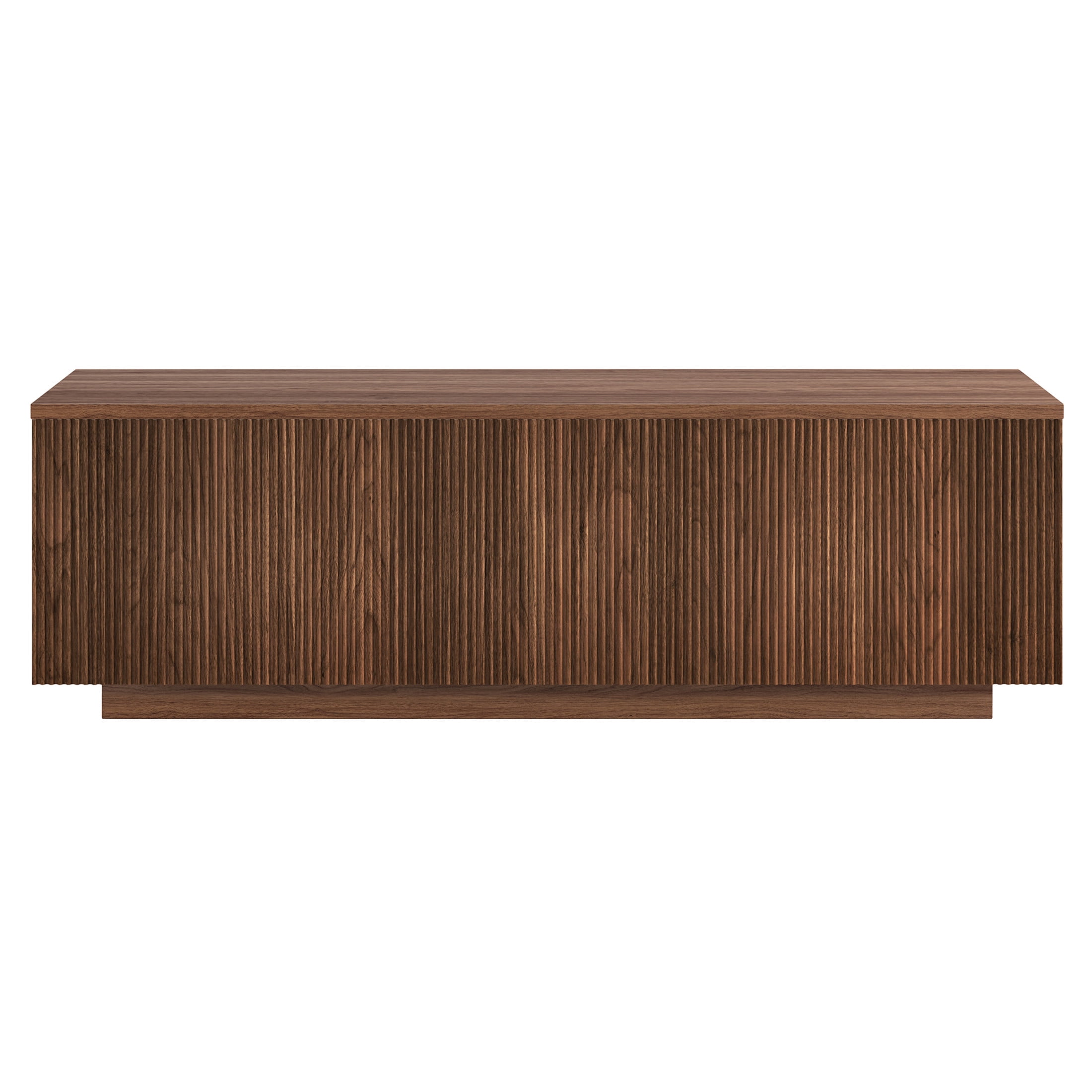 Evelyn&Zoe Modern/Contemporary 48" Wide Satin Walnut Coffee Table