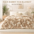 thumbnail image 5 of Cozylore Faux Fur Throw Blanket for Couch Luxury Fluffy Thick Bubble Blanket Warm Cozy Throw for Bedroom Living Room, 50" x 60", Tie-Dye Brown, 5 of 8