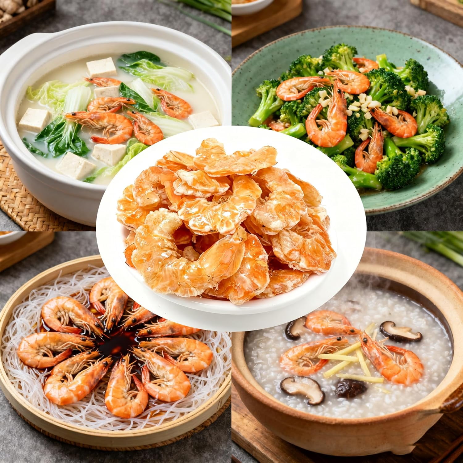 3LB Dried Shrimp Florida Sun Died Shrimp, USA Dried Seafood Fresh-Caught Dehydrated for Snacks, Seafood Salad, Pad Thai or Soup  Large 3X 1LB /Bags