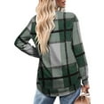 thumbnail image 5 of Womens Long Sleeve Plaid Shirts Fall Fashion Tunic Tops Outfits Dressy Casual Loose Blouses, 5 of 5