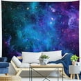 thumbnail image 4 of Gojian Galaxy Tapestry Blue Starry Sky Universe Space Tapestries Wall Hanging Mysterious Nebula Stars Backdrop for Living Room Dorm, 4 of 6