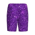 thumbnail image 5 of Fotbe Purple Glitter Pajama Shorts for Men, Men's Pajama Bottoms, Sleepwear,Short Pajama Pants-3X-Large, 5 of 9