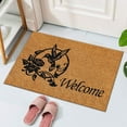 thumbnail image 3 of Floral Welcome Mats Flower Coir Door Mat Colorful Spring Door Mat Indoor Entrance Cute Decorative Outdoor Doormats Non Outside Door Mats For Front Door Rugs 16 * 24" Area Rug 2x6 Throw Weights Thin, 3 of 5