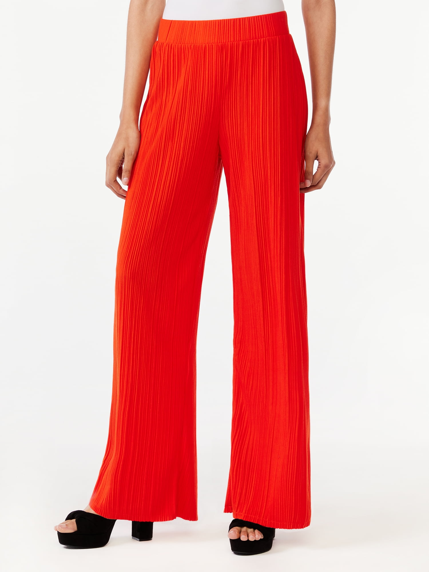 Women's Crinkle Textured Pull-On Palazzo Pant, Women's New Arrivals