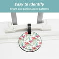 thumbnail image 2 of 2Pcs Leather Round Flamingo Cruise Luggage Tag with Privacy Cover and Name ID Tag - Suitable for Travel Handbags Backpacks School Bags Luggage Tags, 2 of 7