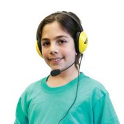 Califone Yellow Stereo Headset w/ Mic, USB Connector