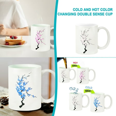 

lulshou Valentine s Day Romantic Cup Gift Cold And Hot Color Changing Double Sense Cup