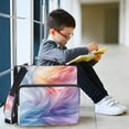 thumbnail image 5 of Haosy 3 Ring Zipper Binder with Shoulder Strap Waterproof Trapper Keeper 2 Inch D-Ring 500 Sheets Capacity, Dreamlike Colorful Light Shadow, 5 of 6