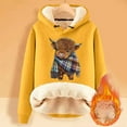 thumbnail image 2 of Womens Hoodies Highland Cattle Print Long Sleeve Hooded Sweatshirts Fall Fashion Casual Pullover Tops 2025 Winter Clothes, 2 of 4