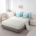 thumbnail image 5 of spefrowx Watercolor Sea Turtle Twin Bedding for Kids Boys Girls, Blue Coral Wildlife Bedding Comforter Set, Gray Reversible, 7-Piece, 5 of 6