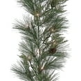 thumbnail image 3 of HGTV Home Collection Pre-Lit Black Tie Needle & Cedar Garland , Green, with Warm White LED Lights, Battery Powered, 9 ft, 3 of 4