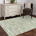 thumbnail image 3 of Area Rugs 2.7'x5', Green Waves Stripes Carpet for Living Room Bedroom Dining Room, Vintage Minimalist Lines Texture Throw Kitchen Rugs Non Slip Washable Rectangle Indoor Outdoor Rugs, 3 of 8