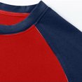 thumbnail image 4 of SYMOID Sweatshirt for Men No Hood 3XL Big and Tall Mens Clothes Red Fall and Winter Pullover Sweatshirt Color Blocking, 4 of 7