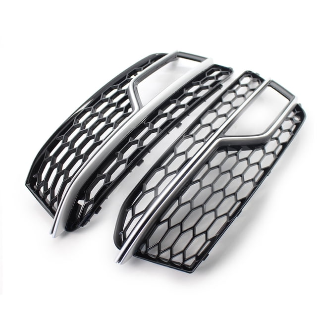 Riwesomey Rejillas de luz antiniebla Rejilla de parachoques negra Diseño elegante Suministros reemplazados Reemplazo de protección de malla central Vehículos, repuestos y accesorios Mis Riwesomey VI015420-01