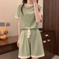 thumbnail image 4 of Lounge Sets Pants for Women Short Sleeve Womens Pajama Sets Soft Sleepwear, 4 of 5