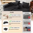 thumbnail image 4 of 94" Cloud Sectional Couch with L-Shape Chaise, 4-Seat Modern Modular Sofa with Deep Seat, Upholstered Living Room Couch, Oversized Comfy Boneless Sofa for Bedroom & Apartment(Grey), 4 of 9
