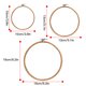 thumbnail image 3 of Madera cobertizo bordado anillos de punto de cruz de madera hechos a mano marco de punto de cruz aros de bordado 12 Piezas seitruly HA5605-03B×12, 3 of 6