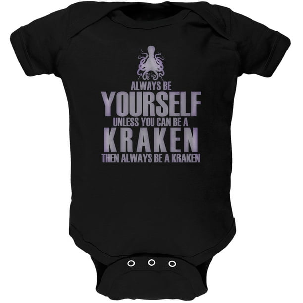 Always Be Yourself Kraken Black Soft Baby One Piece 12 Month Walmart Com