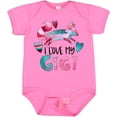 thumbnail image 3 of Inktastic I Love My Gigi Pink and Blue Fox with Hearts Boys or Girls Baby Bodysuit, 3 of 5