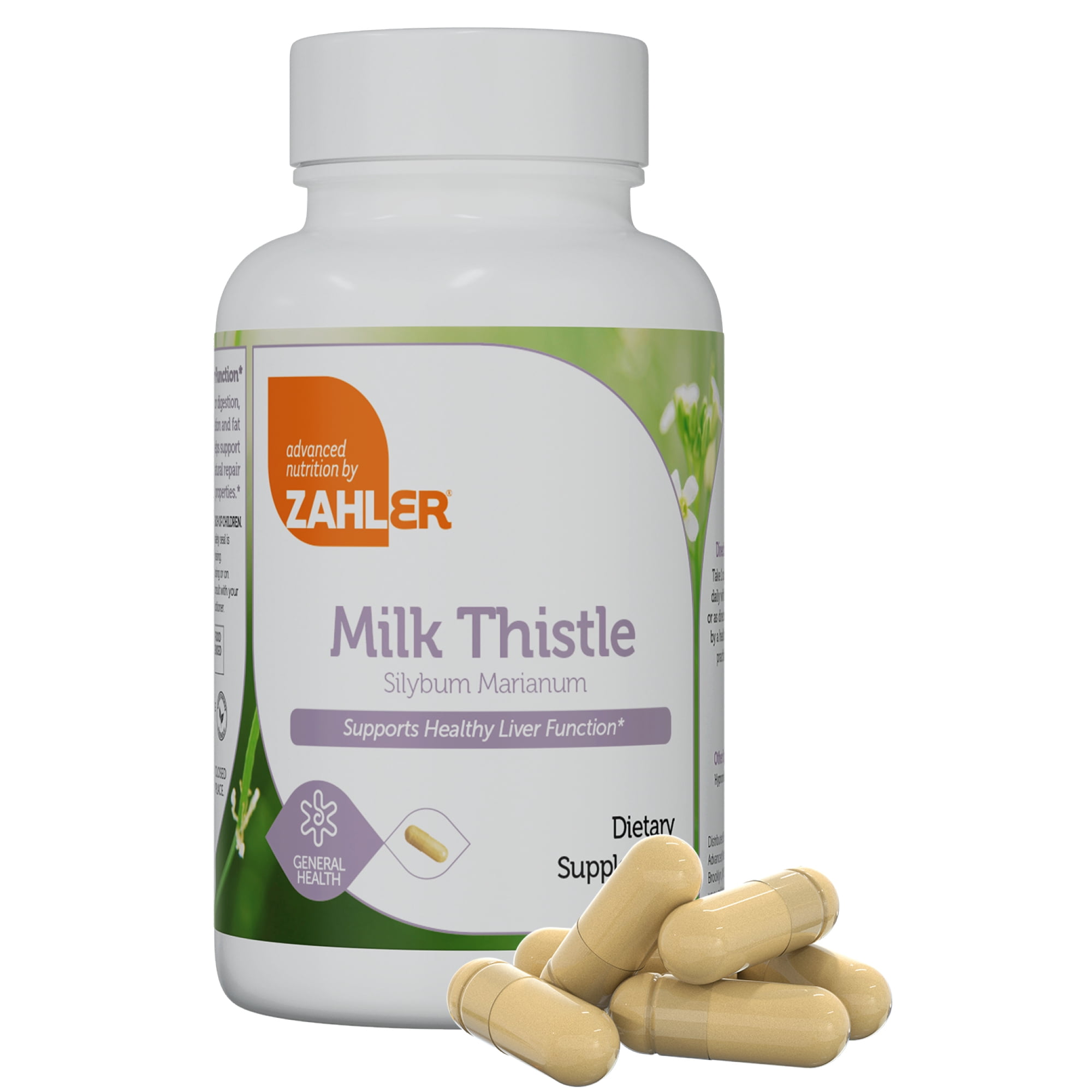 Zahler Milk Thistle Silybum Marianum, 60 Capsules, Liver Support Supplement, Antioxidant, Healthy Liver Function, Detox, Dietary Supplement