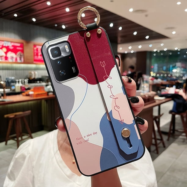 Funda con correa de muñeca SoCouple para Redmi Note 9 Pro 12 10 11 8 Pro 9S 9t 12C Xiaomi 11t 12T poco f5 f4 X5 Pro f3, funda con soporte para teléfono Tan Jianjun unisex