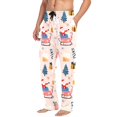 thumbnail image 2 of FORMRS Mens Pajama Pants with Pockets Sleepwear Lounge Bottoms Sizes S-2XL, Blue Christmas Santa, 2 of 7