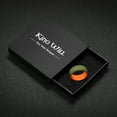 thumbnail image 4 of King Will Silicone Wedding Rings For Men Women, 8mm Wide 2.2mm Thick Viking Men Ring Tree of Life Rune Design Rubber Wedding Bands, Olive Green & Orange, Breathable Comfort Fit Size 13, 4 of 7