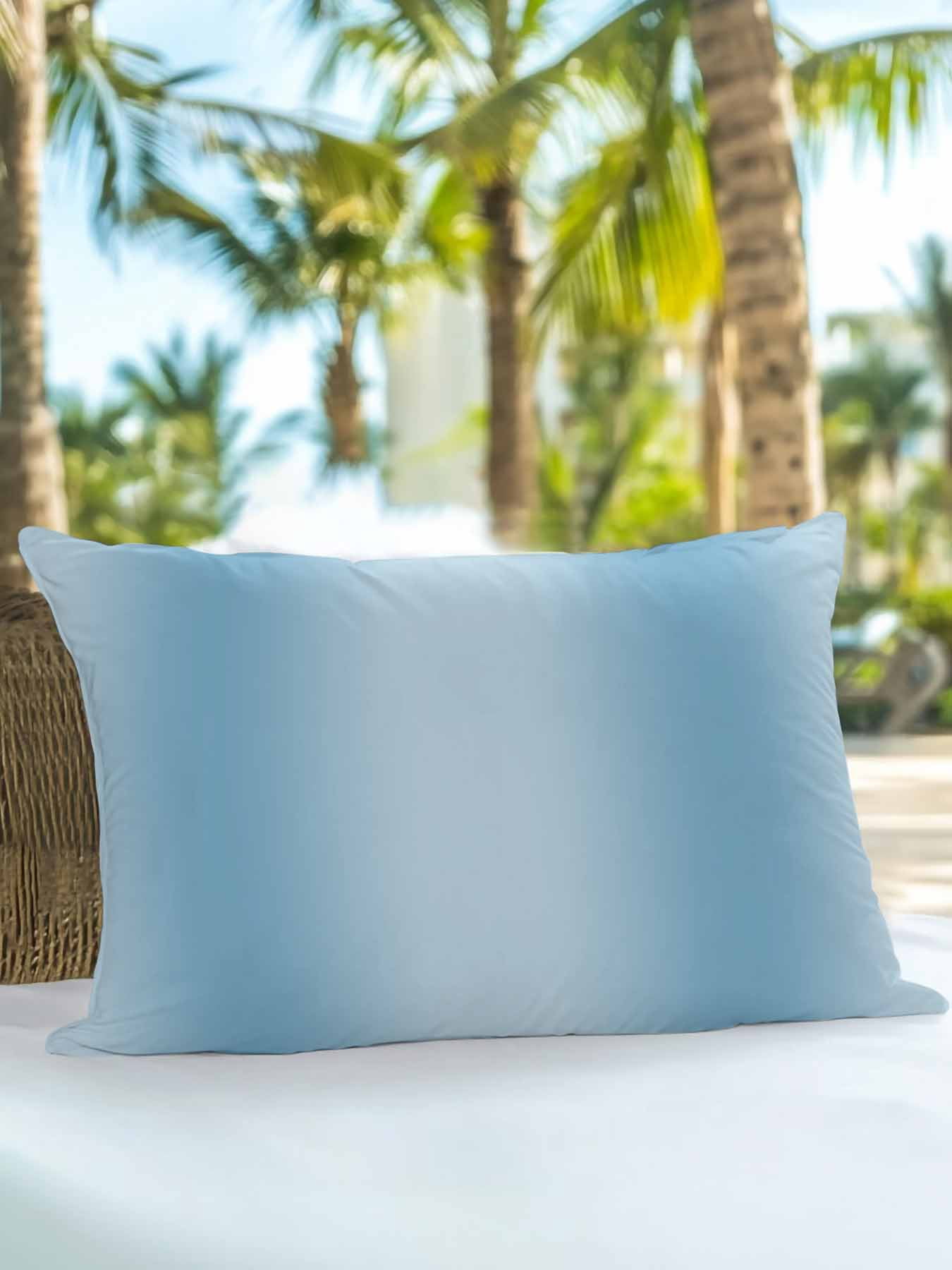 Outdoor Pillows Waterproof, Blue Ombre Bedding Throw Pillows with Insert for Couch Sofa Bed, Modern Abstract Art Farmhouse Gradient 12x20 Inch Pillowcases Decorative Camping Patio Pillow Set of 1