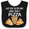 thumbnail image 3 of Inktastic Just Skip to the Part Where There's Pizza Boys or Girls Baby Bib, 3 of 4