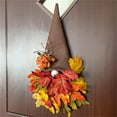 thumbnail image 5 of Naxoaeo Fall Wreath Burlap Front Door with Gnomes,Artificial Maple Leaves Sunflowers Autumn Harvest Thanksgiving Decoration Home Indoor Outdoor Autumn, 5 of 9
