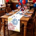 thumbnail image 6 of Memorial Day Saving!4th of July Decorations, Independence Day Table Flag Red White Blue Star Striped Floral Print Dining Table Decoration, 6 of 7