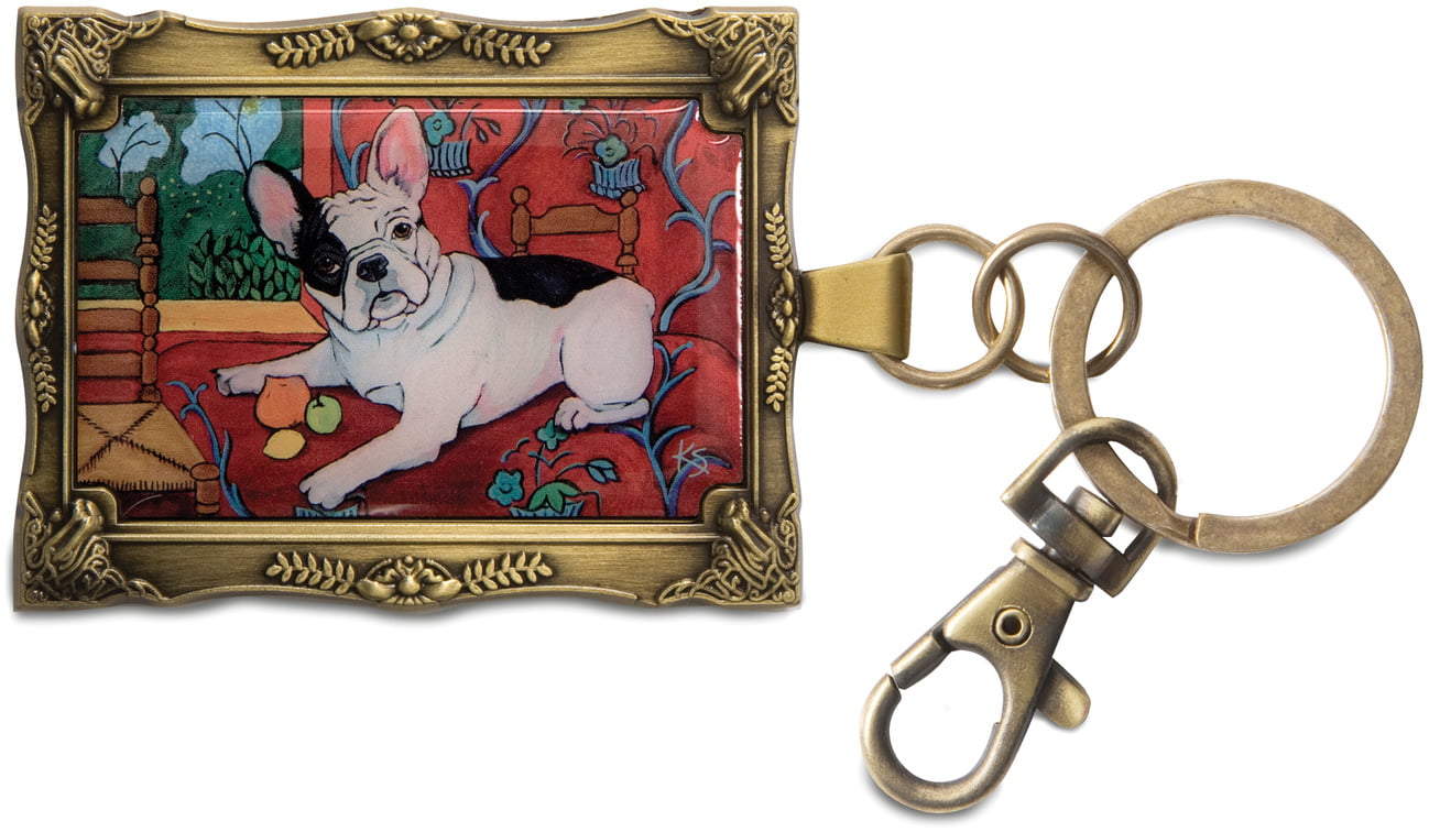 French Bulldog Love PU Leather Keychains