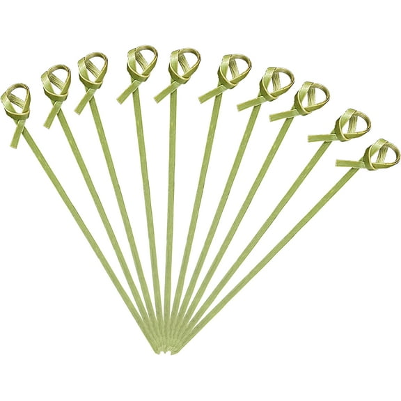 5 Inch 300 PCS Bamboo Cocktail Picks, Great Decorative Cocktails Skewers for Appetizers Drinks, Fruit, Olives, Sandwich, Burger, Fancy Toothpicks Food Picks for Party and Swizzle