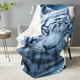 1pc a White Tiger Blanket Adorned with Flowers, Personalized with a ...
