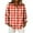 Red, variant on Womens Tops Autumn Winter Plaid Print Shirt Premium Hemp Blend Button Down Blouse Mint Green L