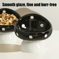 thumbnail image 5 of Nebwoak Ceramic Elevated Pet Food Bowl with Non-Slip Base, Wide Mouth & Tilted Neck Support, Cute Mushroom Design Black Bowl for Dogs Cats, 5 of 6