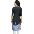 thumbnail image 3 of Bimba Tunique Imprimée Noire en Georgette Kurta Indienne Longue Blouse-22, 3 of 9