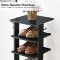 thumbnail image 6 of HOOBRO 8 Tiers Vertical Shoe Rack, Wooden Shoe Storage Organizer with Hooks, Narrow Shoe Tower for 8 Pairs, Space Saving, for Entryway, Living Room, Bedroom, Black BK07XJ01, 6 of 18