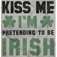 thumbnail image 2 of Funny Kiss Me I'm Irish St Patricks Sweatshirt for Men or Women Brisco Brands S, 2 of 6